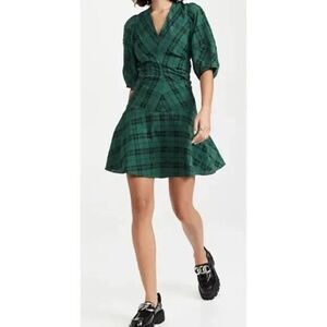 TANYA TAYLOR Emmaline Plaid Mini Dress